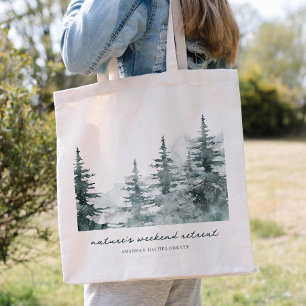 Editable wording Forest Bachelorette Tote Bag