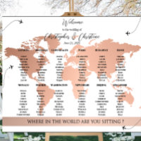 Editable World Map Seating Chart