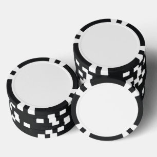 Edite logo photo text black and white poker chips