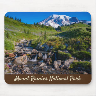Edith Creek and Mount Rainier Morning Light Mouse Mat