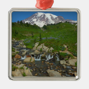 Edith Creek at Mount Rainier National Park Metal Tree Decoration