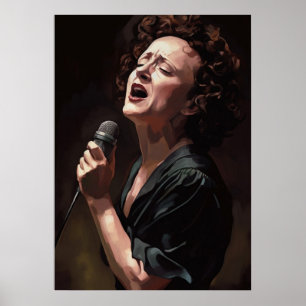 Edith piaf - Painting Poster