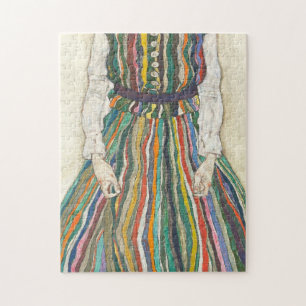 Edith Schiele By Egon Schiele Jigsaw Puzzle