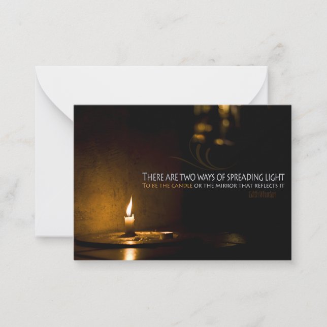 Edith Wharton Inspirational Quote "Light" Card (Front)
