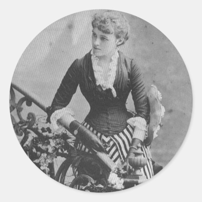Edith Wharton on the Stairs Stickers (Front)