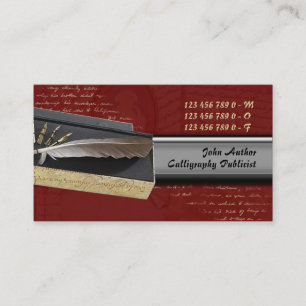 Editor author writer journalist quill business card