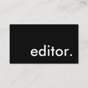 editor. business card