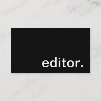Editor Business Card