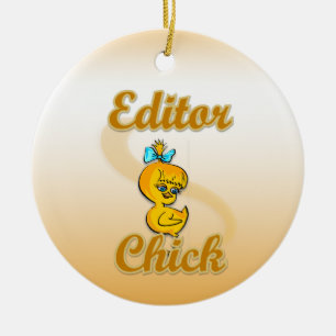 Editor Chick Ceramic Tree Decoration