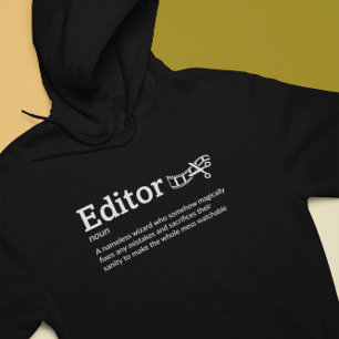 Editor Definition Dark Mode - Film/Video Editor Hoodie
