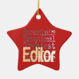 Editor Extraordinaire Ceramic Tree Decoration