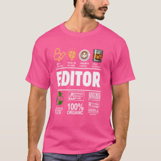 Editor Job Profession Definition Skills Coffee Whi T-Shirt