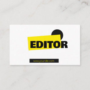 Editor, Language Editor, Book Magazine Publisher Business Card