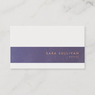 Editor Print Publishing Elegant Violet Stripe Business Card