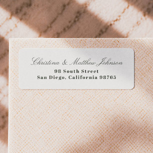 Editorial Elegant Script Newlywed Return Address