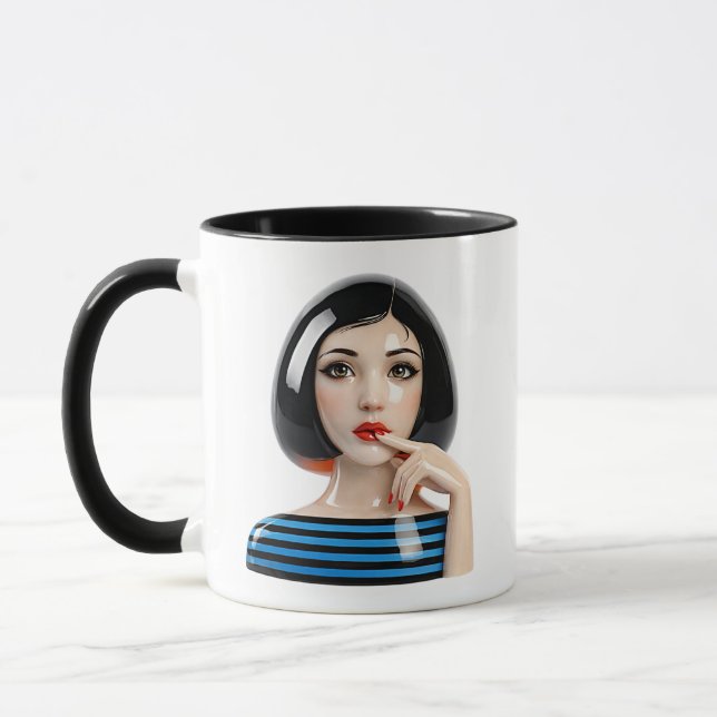 Editorial Female Portrait  Mug (Left)