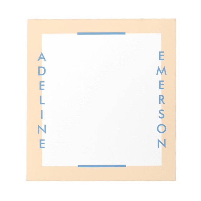 Editorial Modern Typography Notepad - Gold (Front)