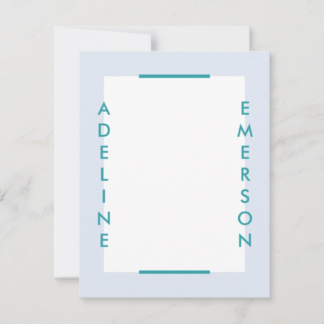 Editorial Modern Typography Stationery - Blue (Front)