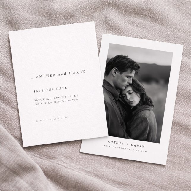 Editorial Photo Modern Serif Wedding Save the Date (Creator Uploaded)
