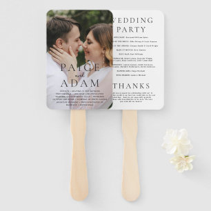Editorial Photo Modern Wedding Program Hand Fan