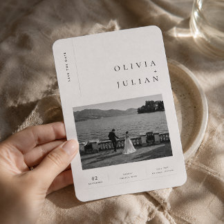 Editorial Style | Minimalist Photo Wedding Save The Date