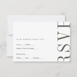 Editorial Style RSVP Card
