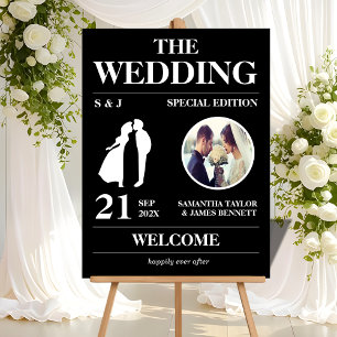 Editorial Style Wedding Entrance Welcome Acrylic Sign