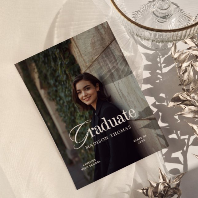 Editorial Typography Graduation  Invitation (Creator Uploaded)