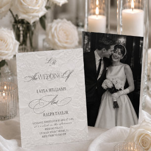 Editorial Wedding Photo Invitation