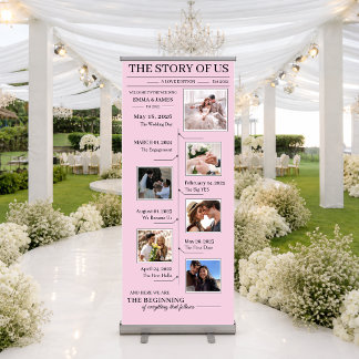 Editorial Wedding Timeline Modern Architectural Retractable Banner