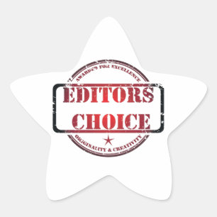 Editors choice products star sticker