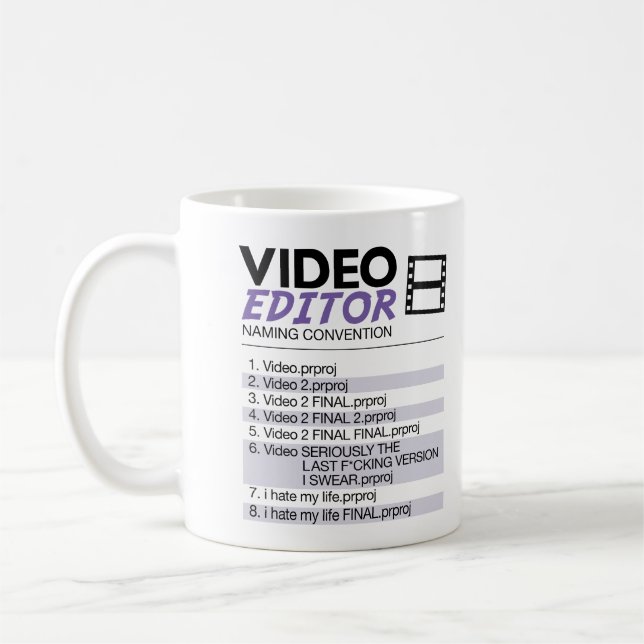 Editors File Naming Coffee Mug (Left)