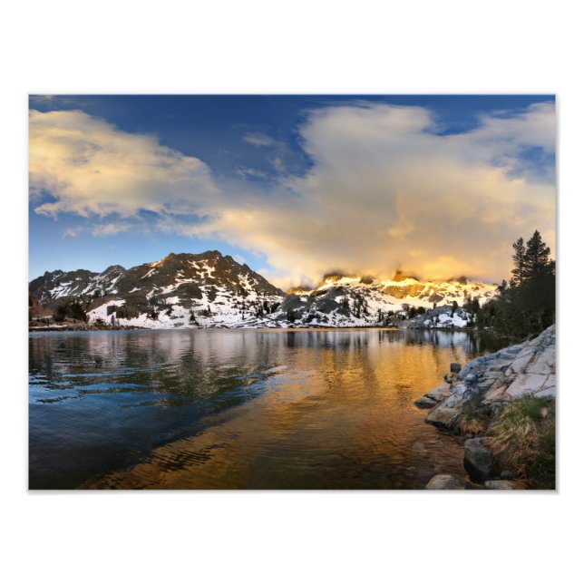 Ediza Lake Sunset - Sierra Nevada Mountains Photo Print (Front)