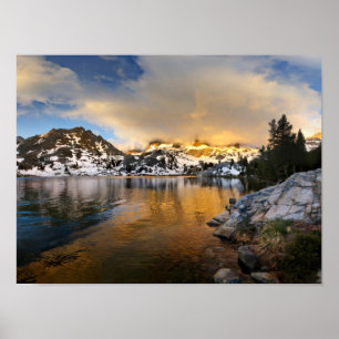 Ediza Lake Sunset - Sierra Nevada Mountains Poster