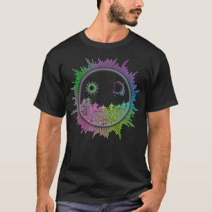 EDM Equalizer Techno Illustration Electric Music F T-Shirt