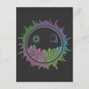 EDM Equalizer Techno Rave Electric Music Festival Postcard