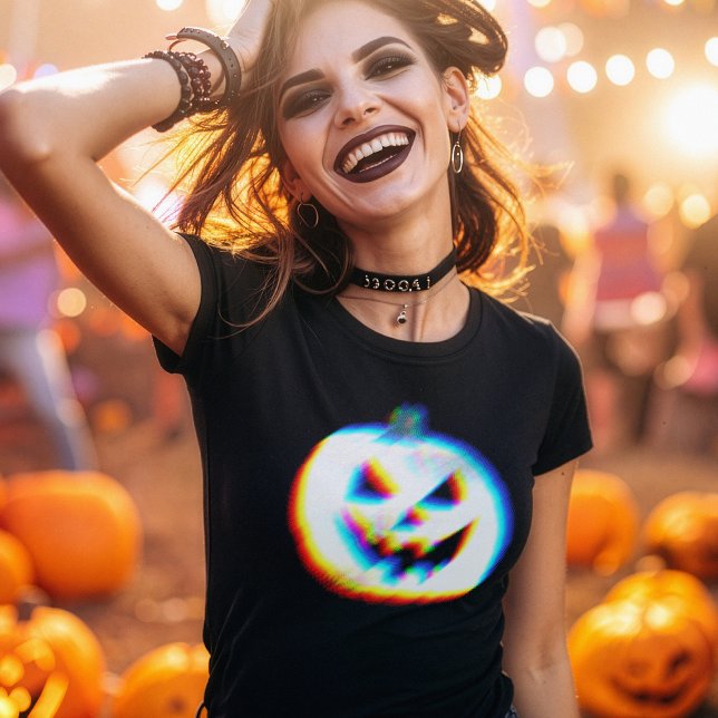 EDM Glitchy White Pumpkin T-Shirt (Creator Uploaded)