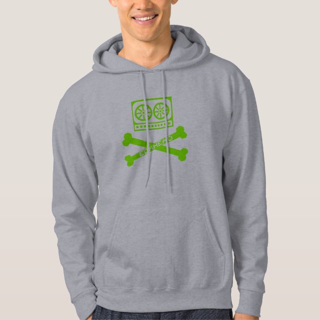 EDM HEAD GREEN HOODIE (Front)