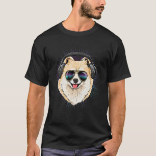 EDM House Music DJ Pomeranian Dog Music Music Art T-Shirt