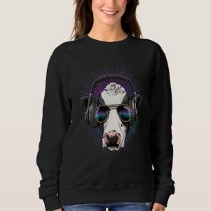 EDM House Music DJs Cow Farmer Music Music Artist Sweatshirt