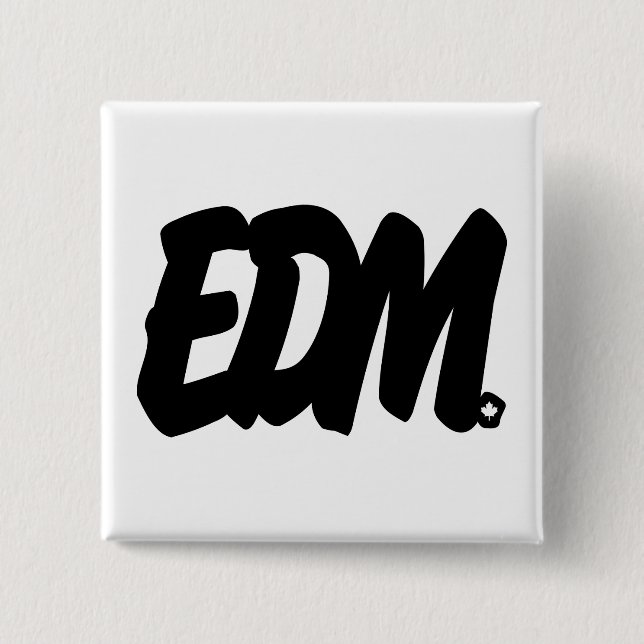 EDM Letters 15 Cm Square Badge (Front)