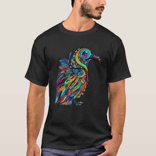EDM Music Party Bird Summer Rave T-Shirt (Front)
