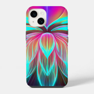 EDM Neon Laser Lights Lotus Flower Awakening iPhone 14 Case