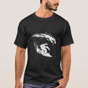 EDM Techno Moon Surf Design Dance Rave Music Festi T-Shirt