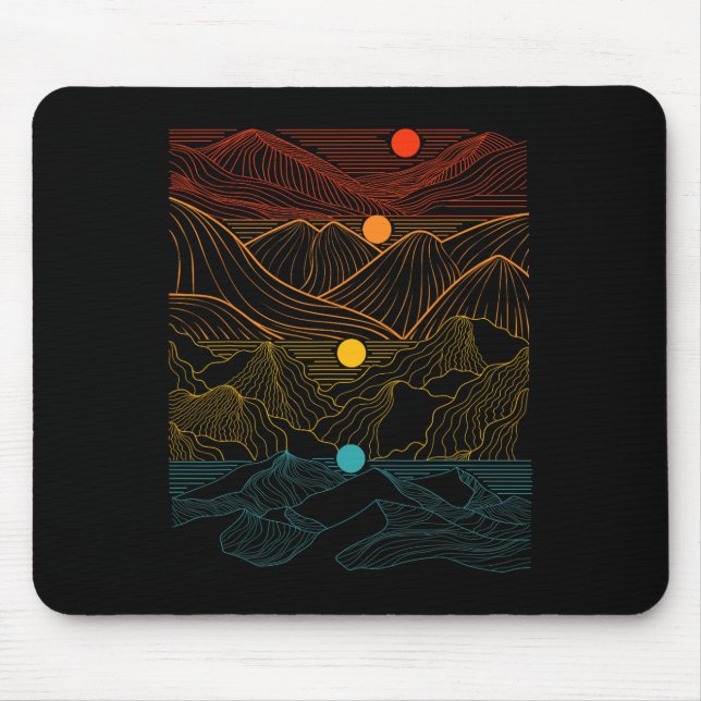 Edm Techno Sun Moon Music Festival Party Dancing D Mouse Mat (Front)