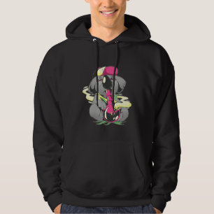 Edm Techno Trippy Koala Design Dance Rave Music Fe Hoodie