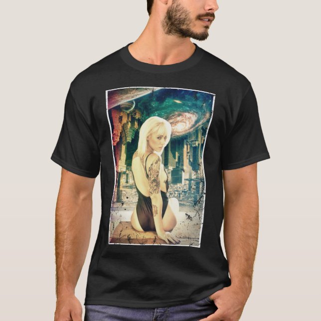 EDM Trippy Space World Flip Dance Rave Music Festi T-Shirt (Front)