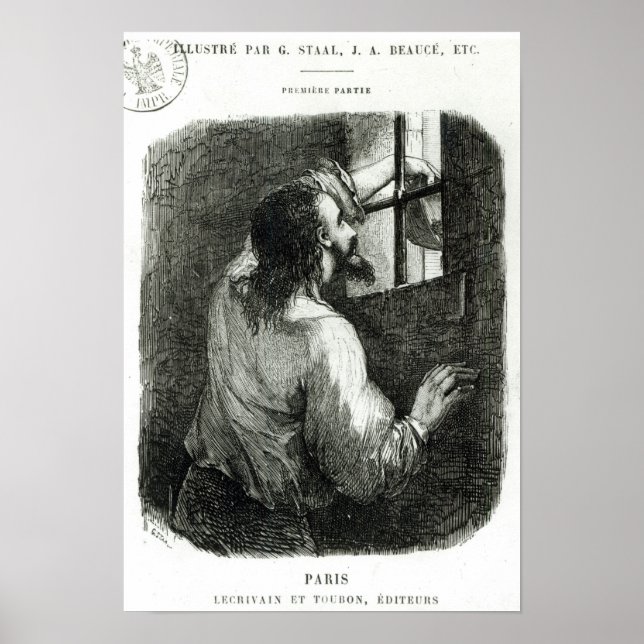 Edmond Dantes imprisoned in the Chateau d'If Poster (Front)