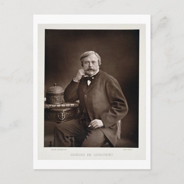Edmond de Goncourt (1822-96) from 'Galerie Contemp Postcard (Front)