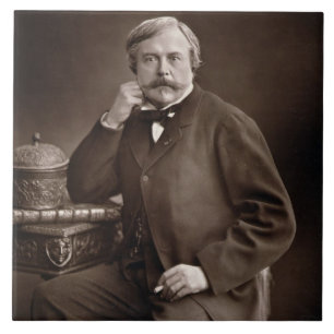Edmond de Goncourt (1822-96) from 'Galerie Contemp Tile